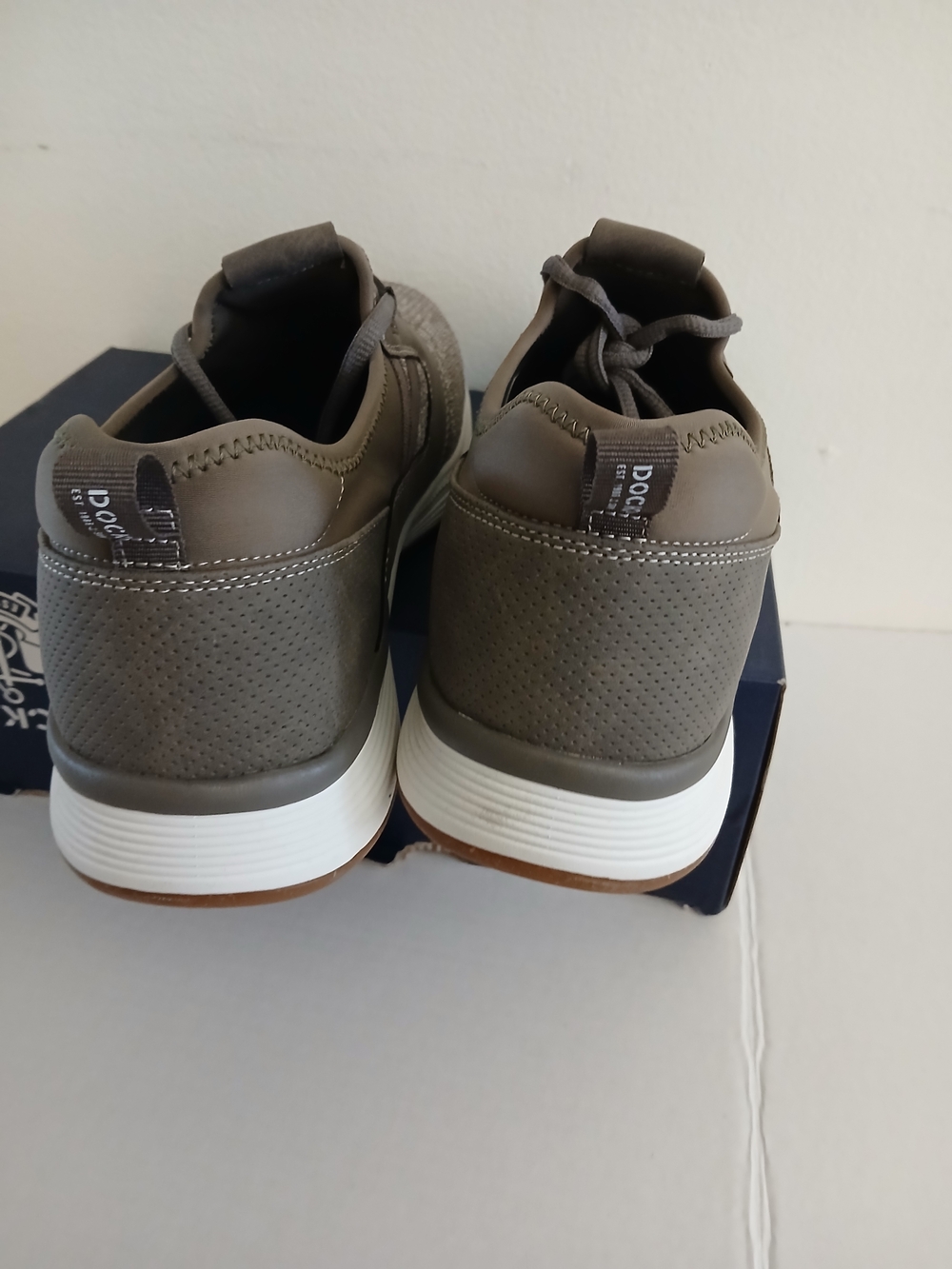 Dockers Size 13 M Men's Grey Knit Lace-Up Casual Sneakers New $40 - Picture 5 of 9